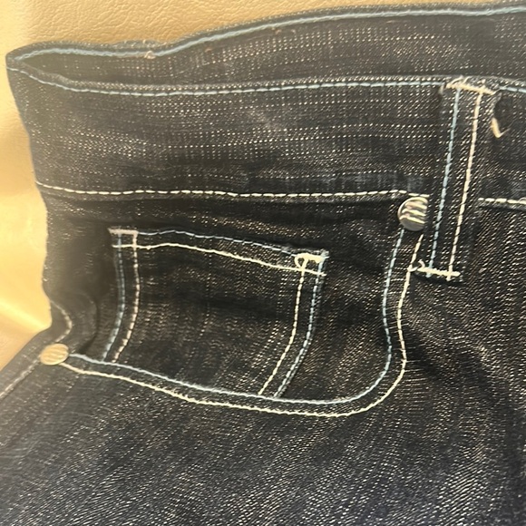 Blue Bootcut Jeans with Decorative Stitching - Picture 5 of 9